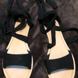 Ankle wrapped sandals